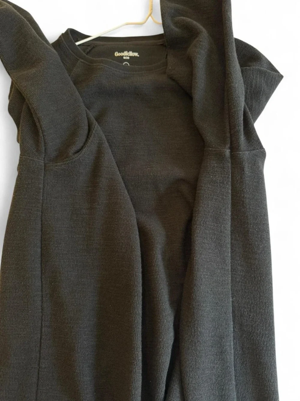 Goodfellow & Co Black Textured Crewneck Sweater M